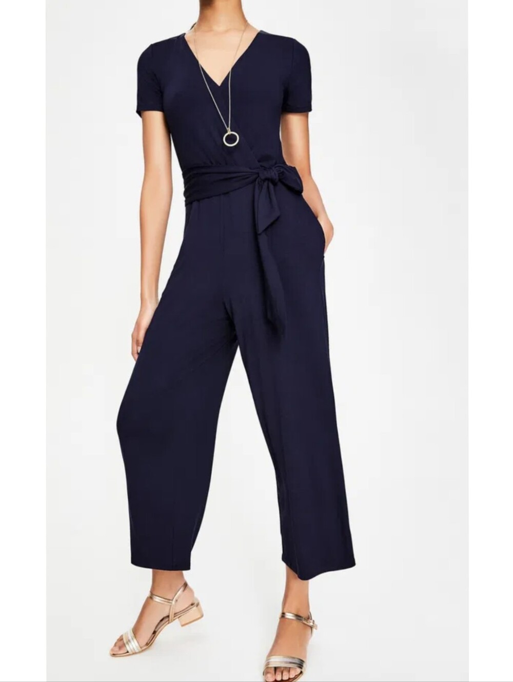 Boden Ellen Jersey Tie Waist Jumpsuit